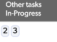 Example field titled: Other tasks In-Progress. Example values returned from formula: 2,3. Values in the field are separated in a small box, just like multi-select fields display. There is no separating punctuation between the values.