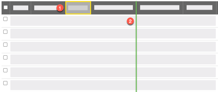 Move a column in a table report