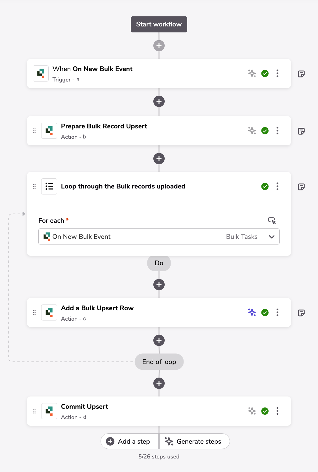 Bulk trigger pipeline example